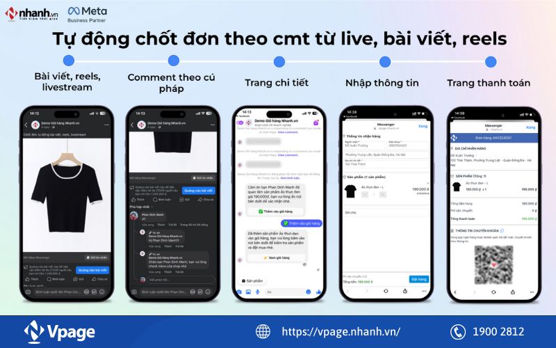 Chốt đơn tự động theo cú pháp bình luận